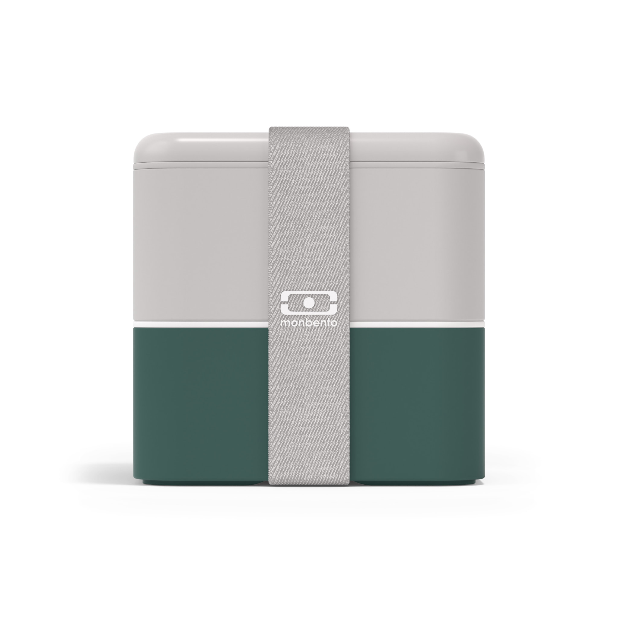 Lunch box 2 compartiments Square 1,7L Made in France Gris/Vert