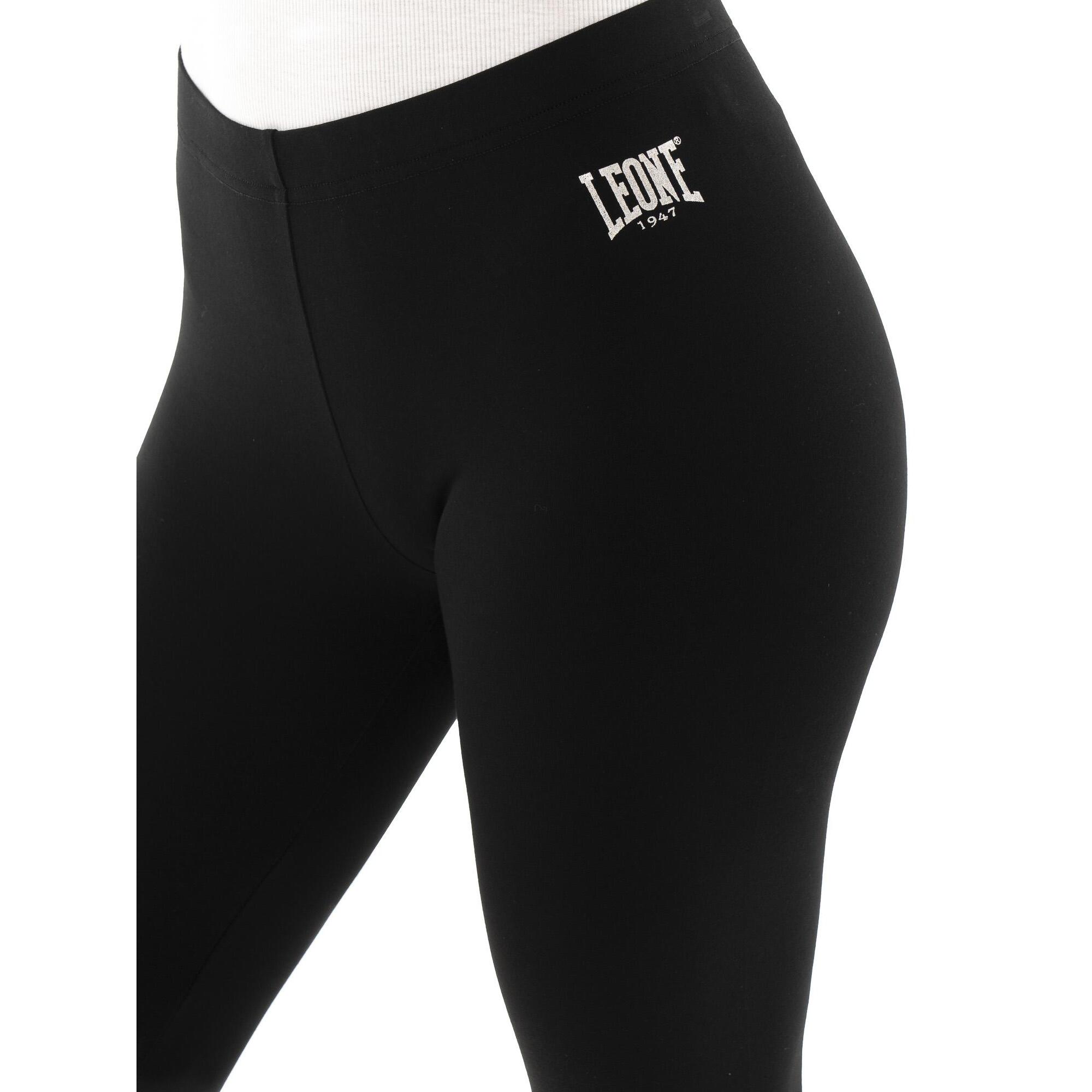 Leggings da donna pinocchietto in cotone elasticizzato Leone Basic
