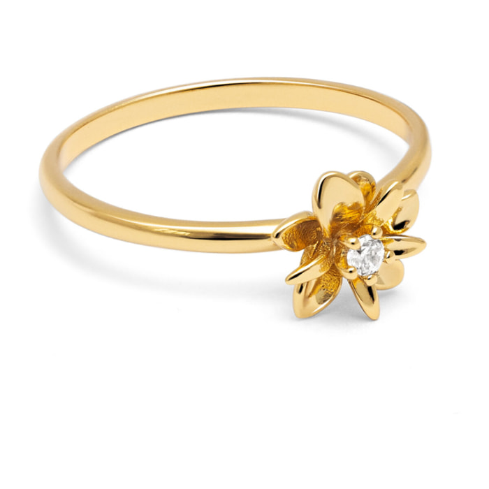 Anillo Gardenia Baño Oro