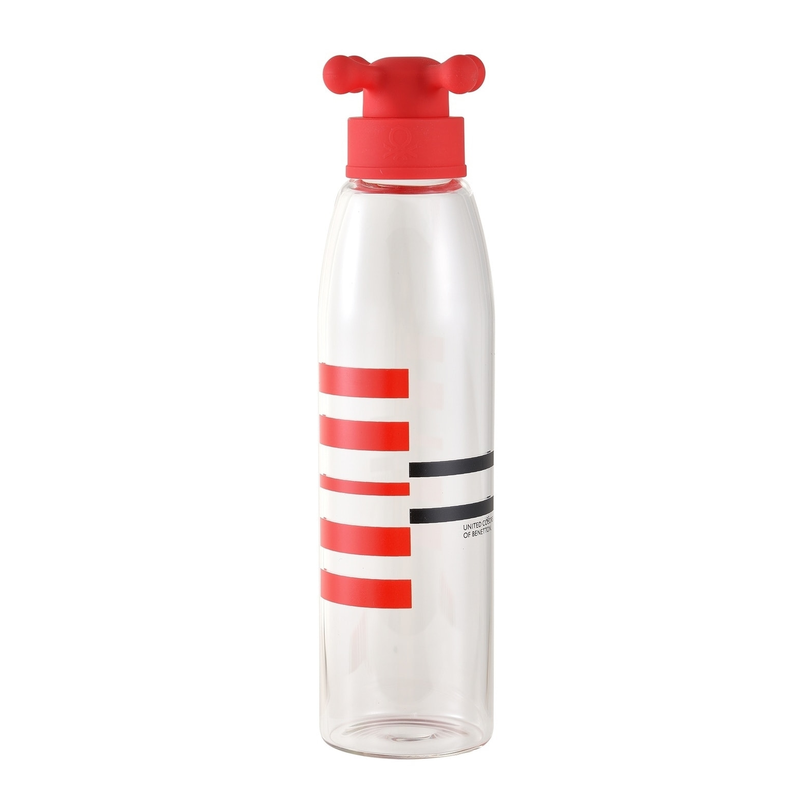 Botella de agua 500ml borosilicato funda rojo y tapa de grifo rainbow be