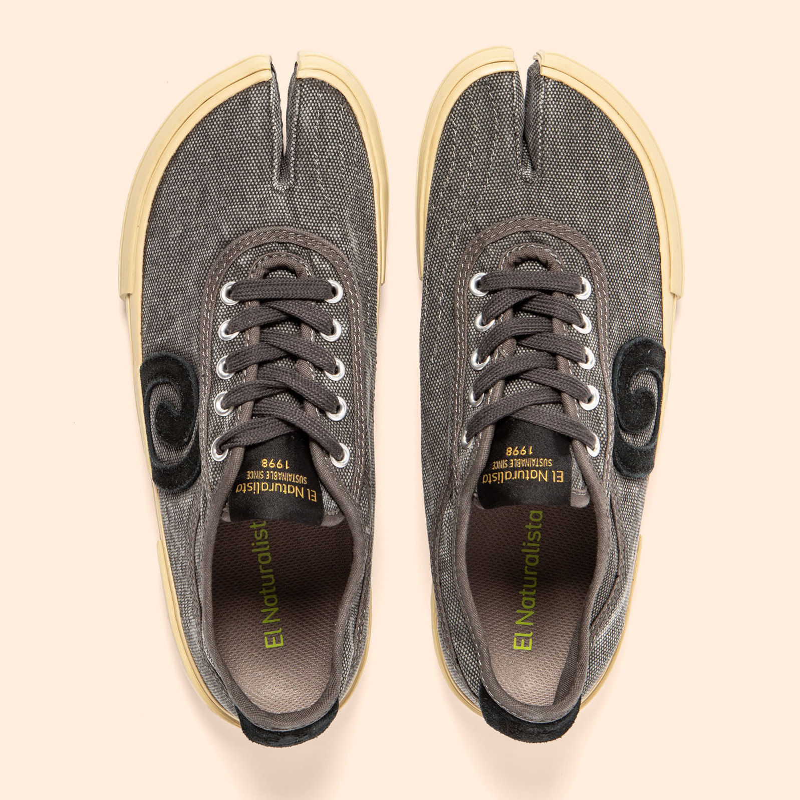 Zapatos N5954 WASHED COTTON BLACK/TEKO color Black