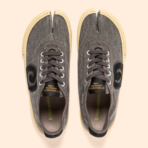 Zapatos N5954 WASHED COTTON BLACK/TEKO color Black