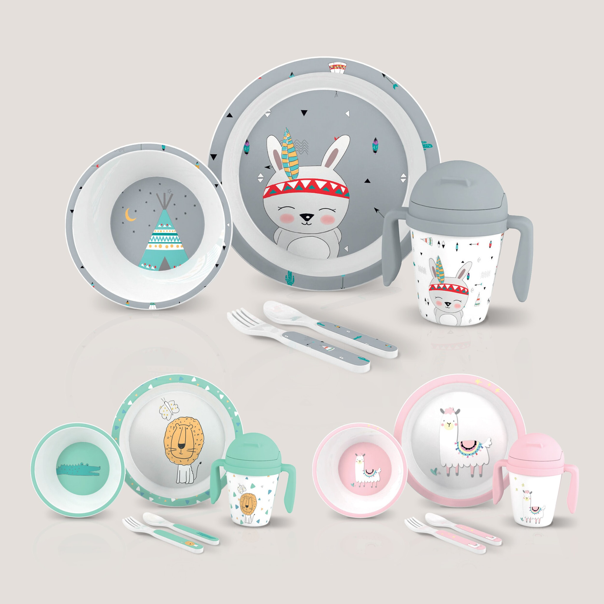 Vajilla Bebé 5 Pcs. Indio