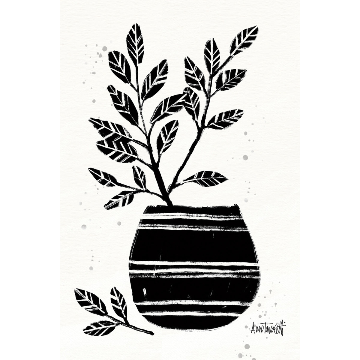 Deco murale Poterie et botanique Tableau plexiglas