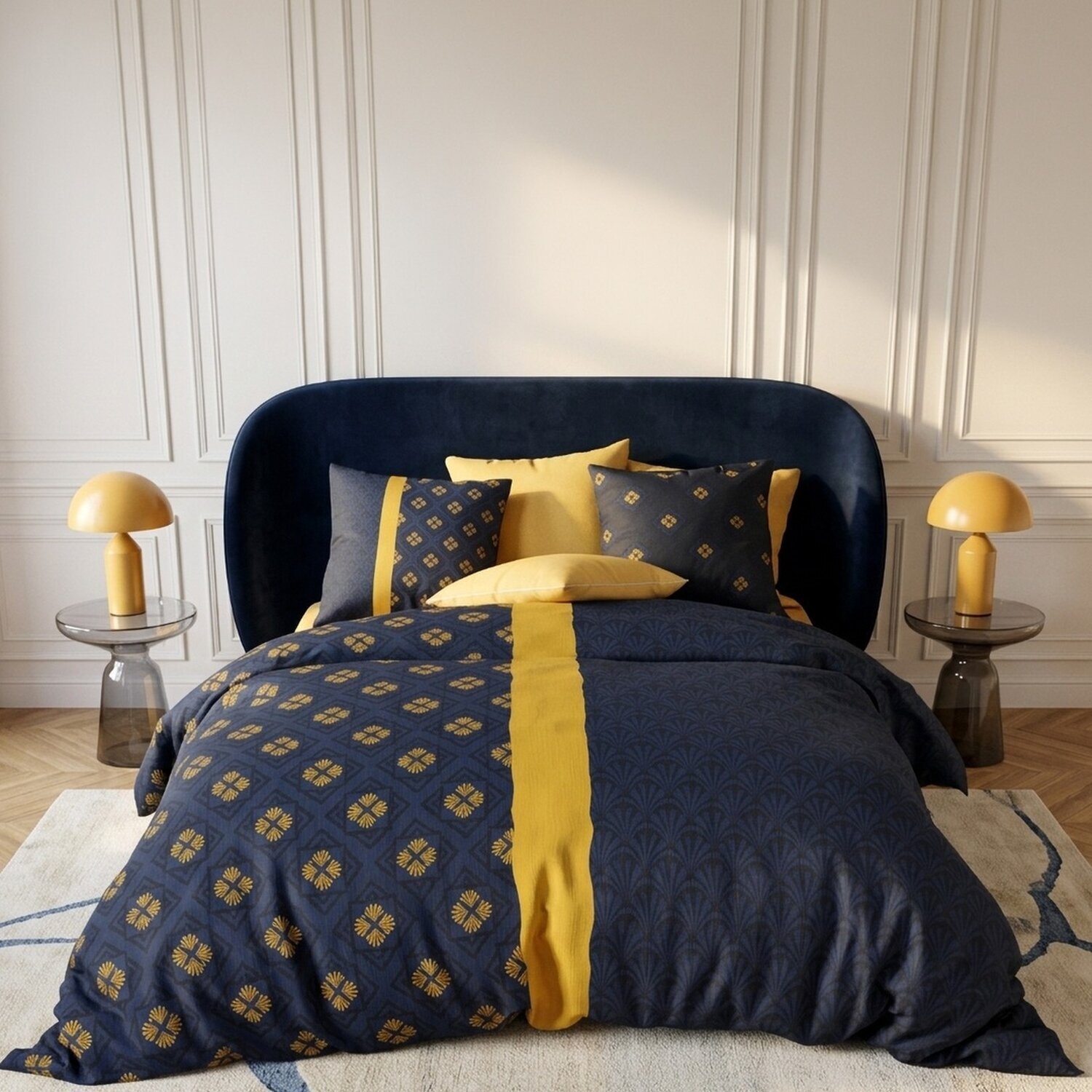 Parure housse de couette 100% coton nil