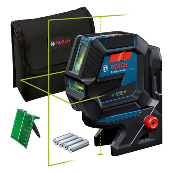 Laser points et lignes GCL 2-50 G Professional - BOSCH - avec piles et sacoche - 0601066M00