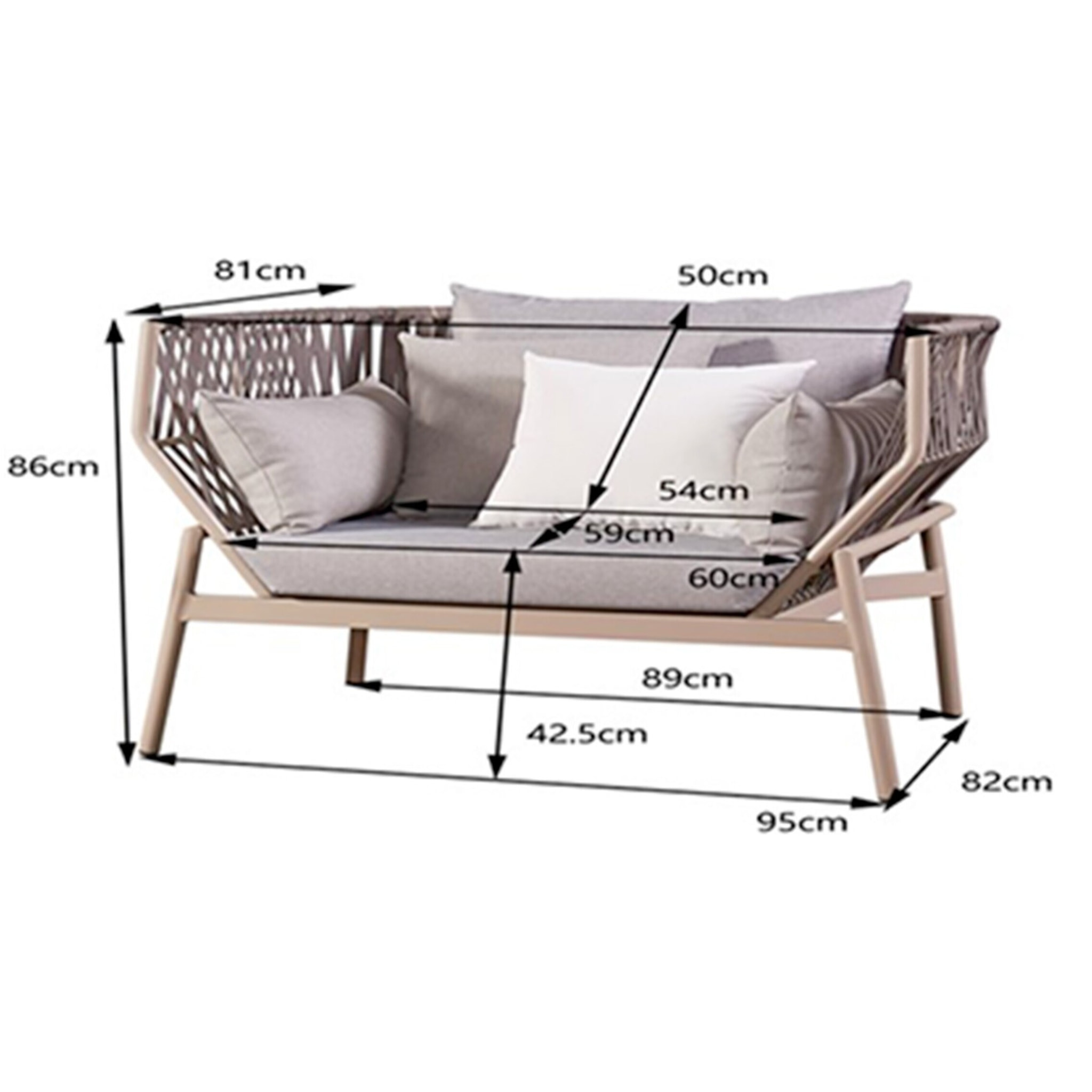 Fauteuil de jardin Formenta gris Kare Design