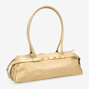 Bolso de hombro burdeos con cremallera