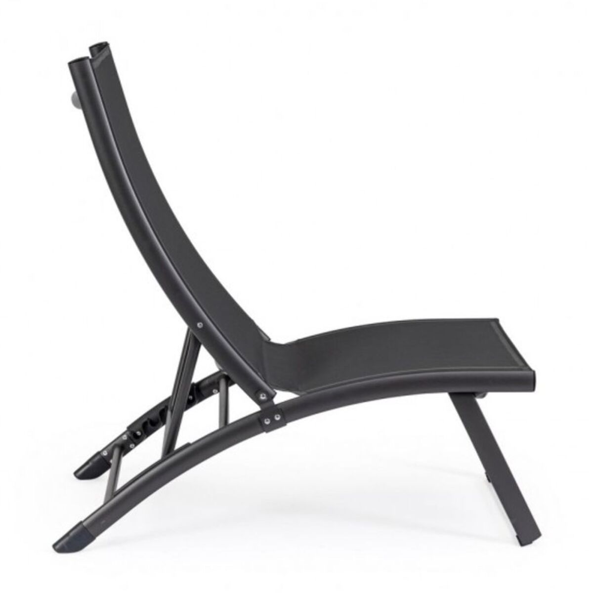 Set di 2 poltrone reclinabili TAYLOR in alluminio e textilene antracite