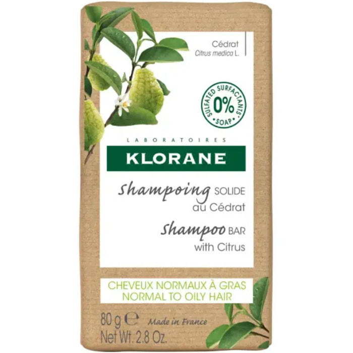 Cédrat  - Shampooing Solide - Cheveux normaux à gras - 80 g
