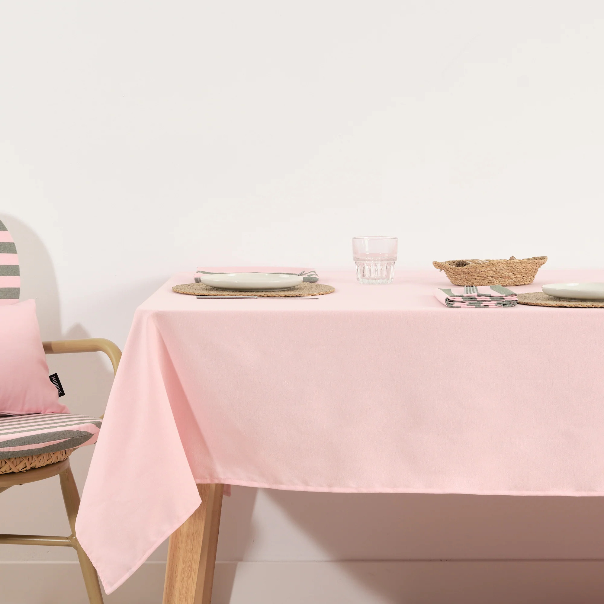 Nappe en tissu jacquard Maglia uni Rose
