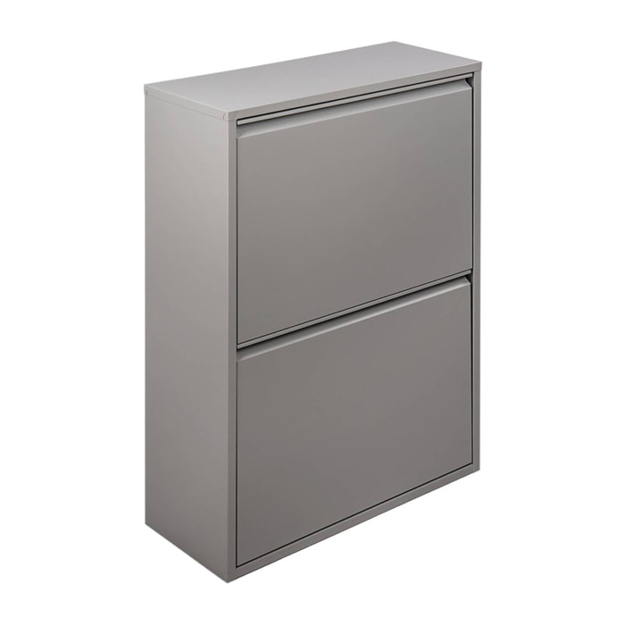 Pattumiera AnuKhatun, Cestino portarifiuti, Bidone per raccolta differenziata, Mobile per spazzatura, 60x25 h93 cm, Grigio