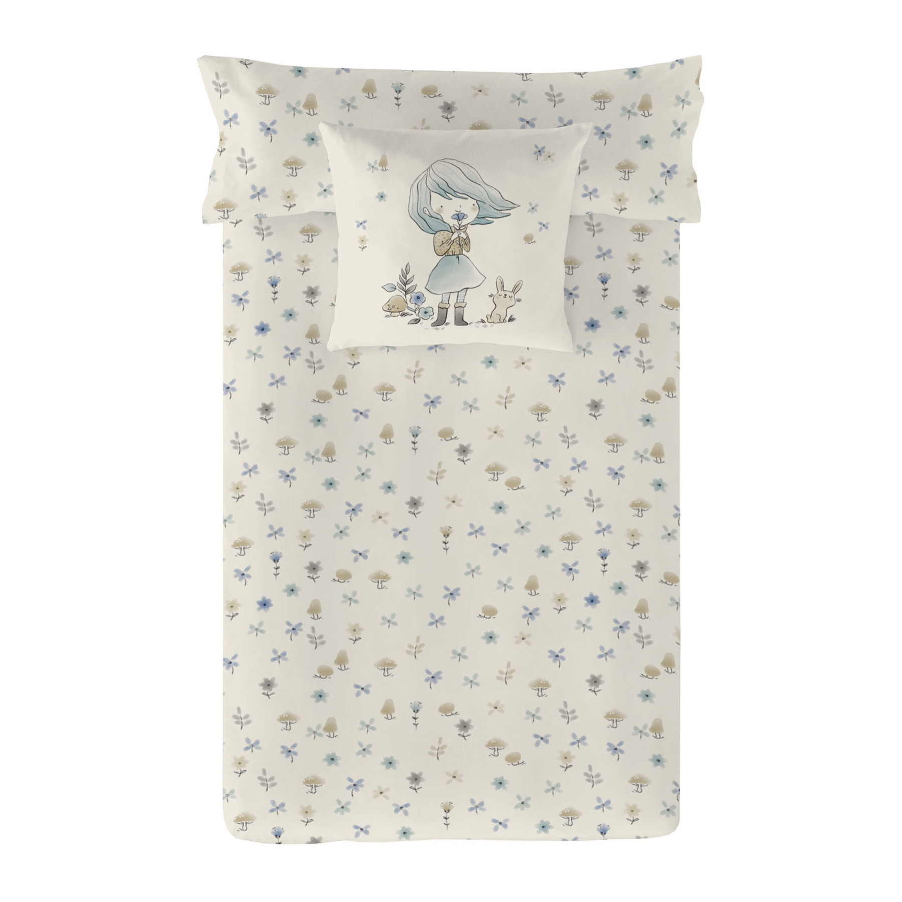 Cool Kids - Juego de Sábanas Estampadas - Infantil - Incluye 1 Funda de Almohada - 100% Algodón - Dery Reverso