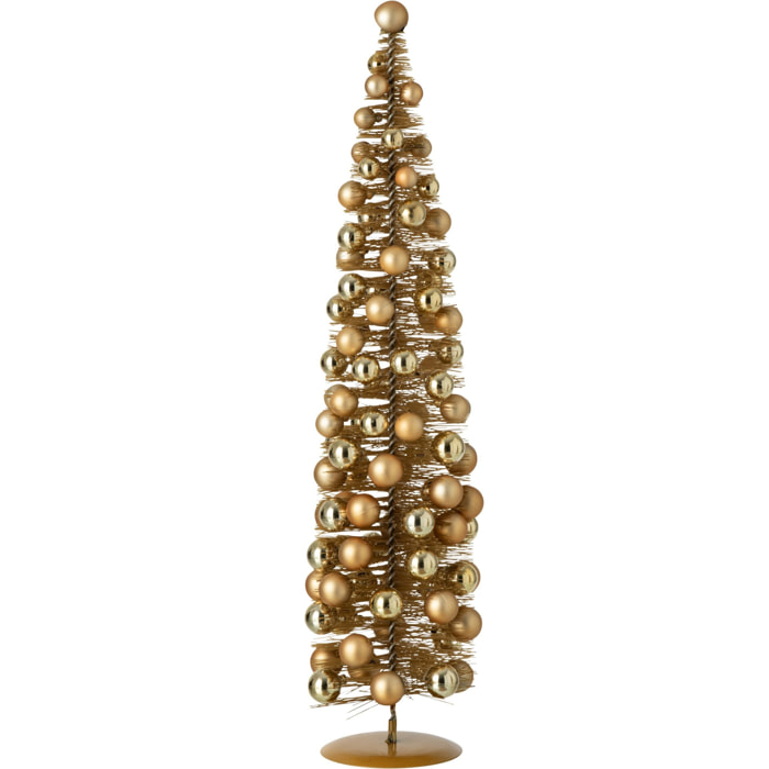 J-Line arbre boules de Noël - synthétique - doré - large
