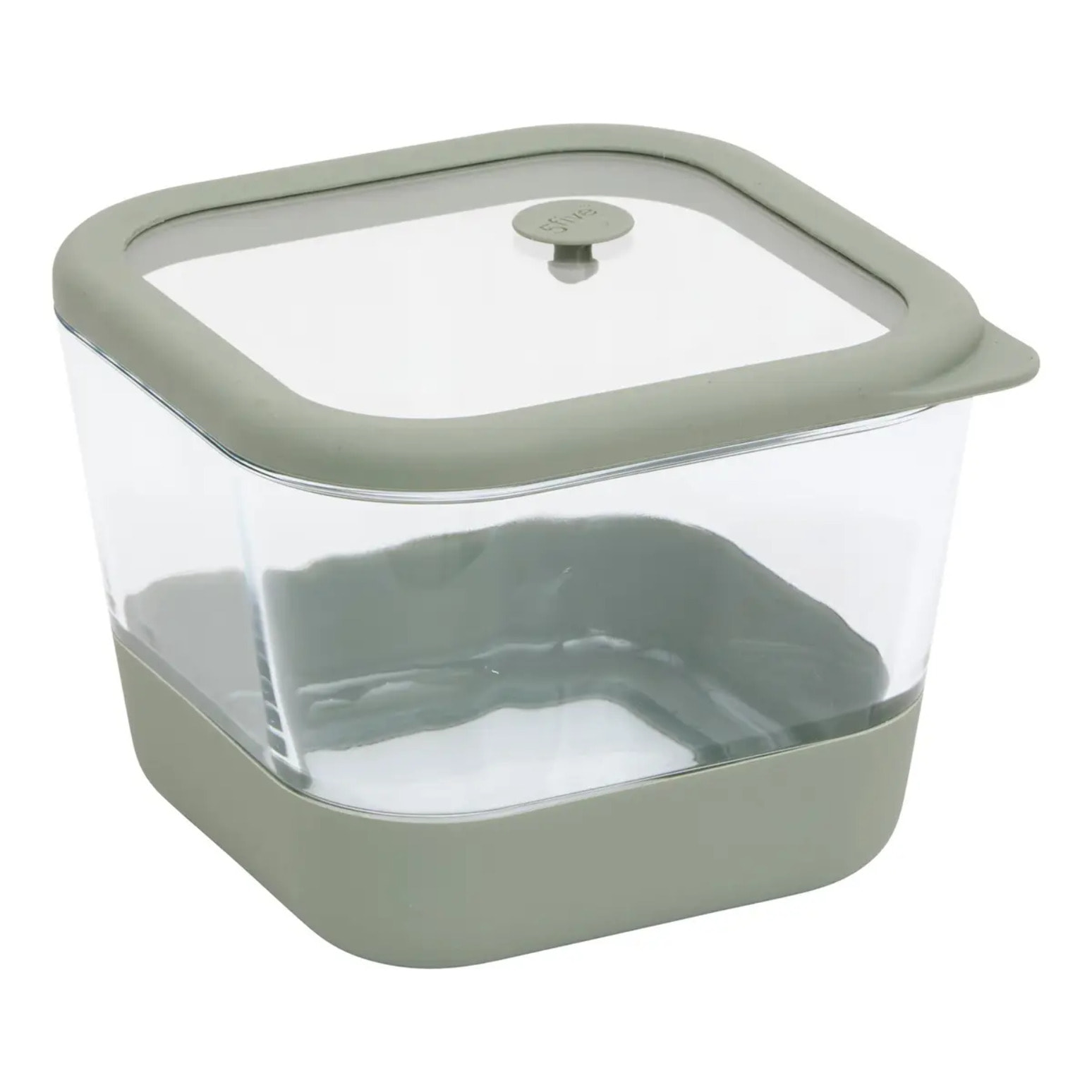 Boîte de conservation Siliglass carré 1,35L gris
