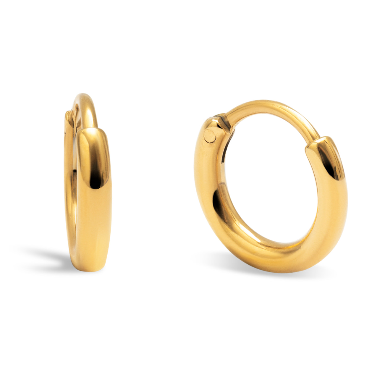 Pendientes Aro Maria XS Acero Baño Oro