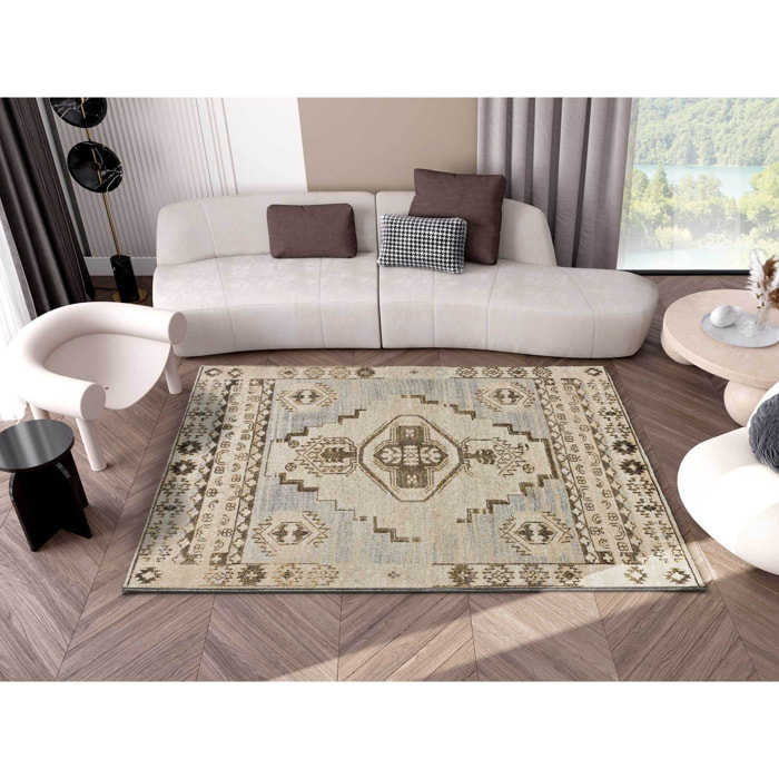 BEIRE Alfombra de estilo étnico en tonos beige, varias medidas disponibles