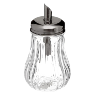 Sucrier en verre couvercle inox 18cl