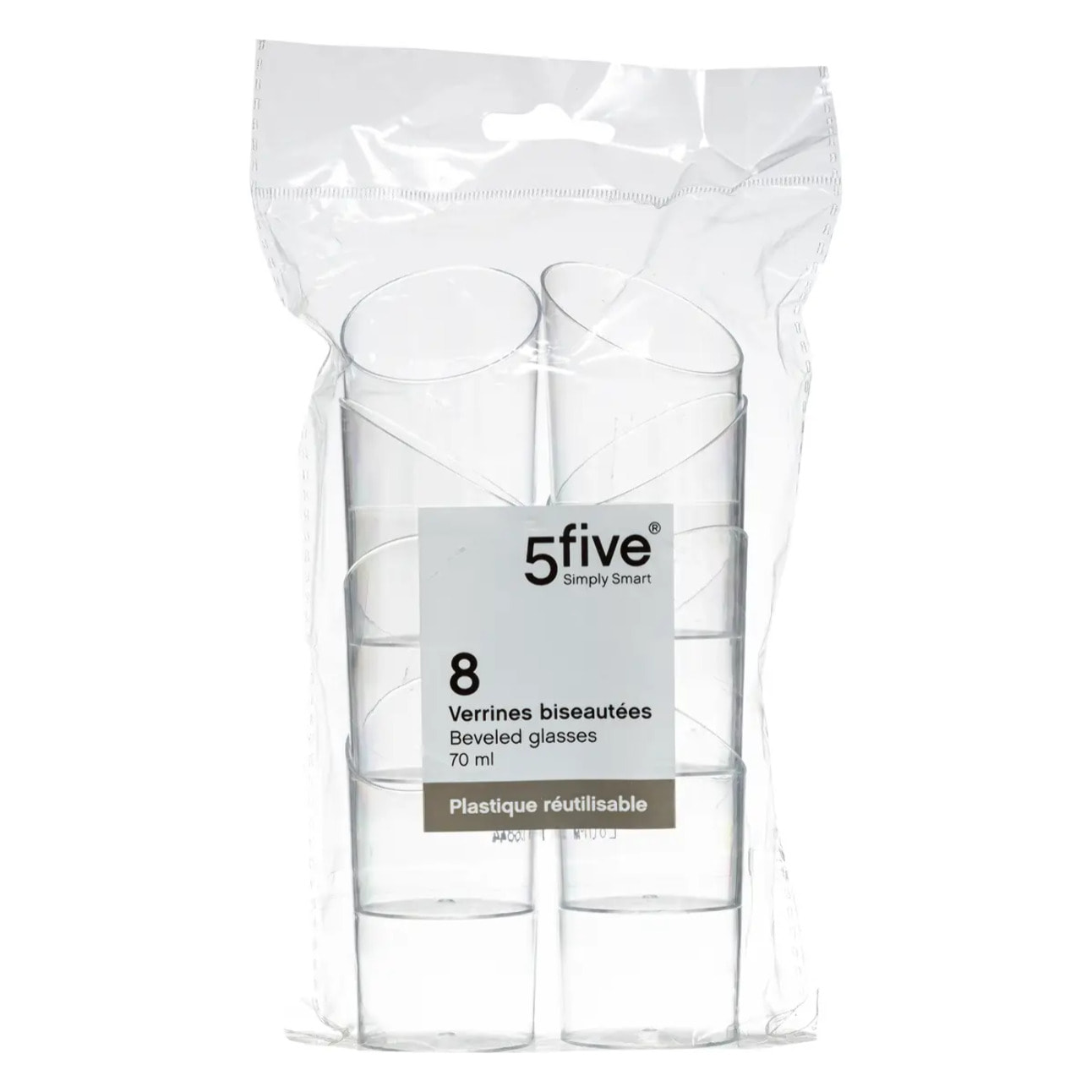 8 verrines bisautés plastique