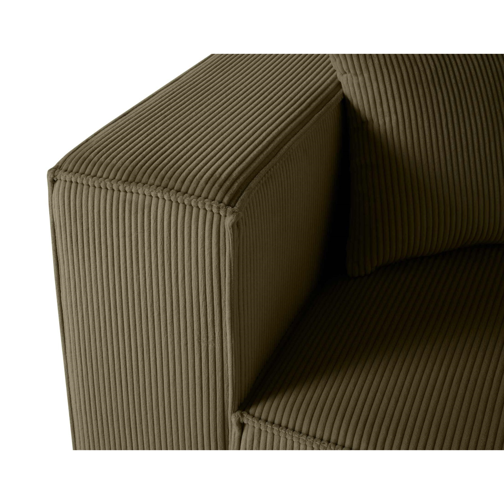 Arty - module d'assise gauche - en velours côtelé - Vert