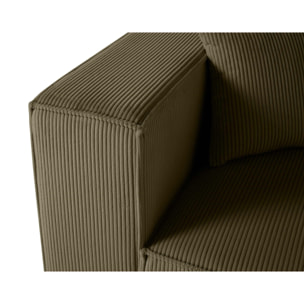 Arty - module d'assise gauche - en velours côtelé - Vert