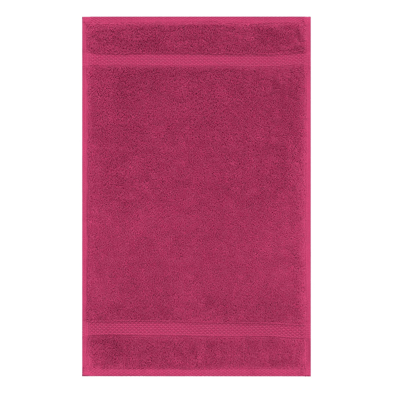 Serviette invites pur coton 550 g/m² uni rose Elea fuchsia