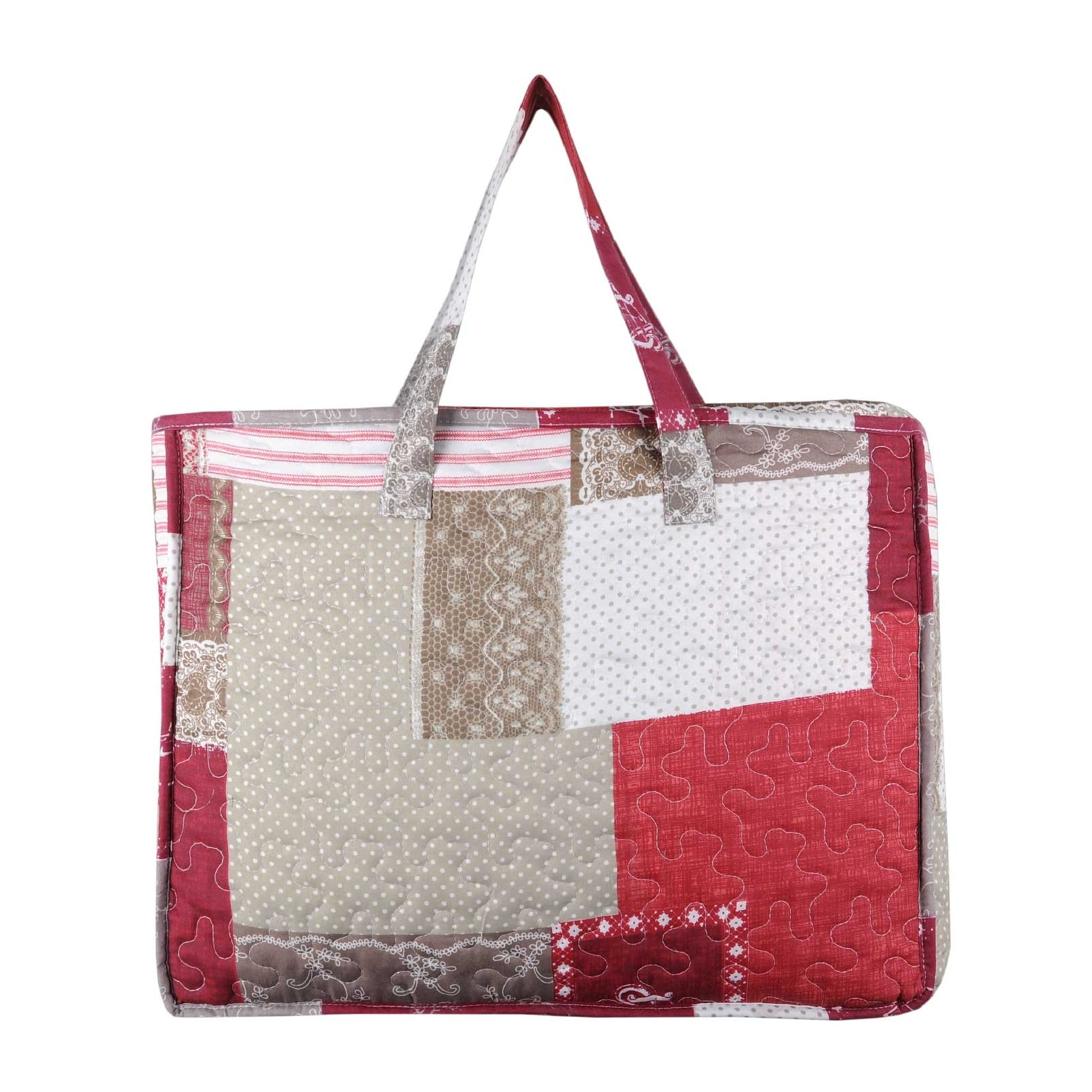 Boutis et Taies avec Imprimé Patchwork Romantique - Rouge