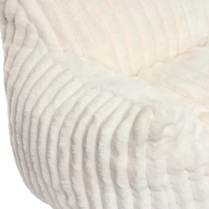 Fauteuil enfant Muzi côtelé H.47cm blanc