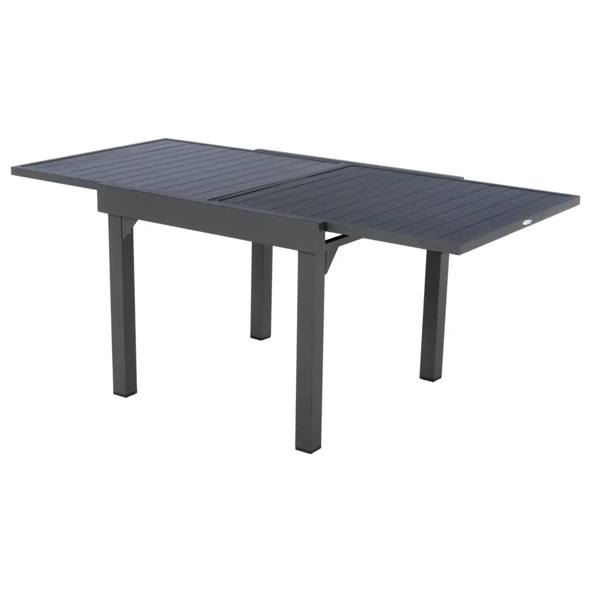 Table de jardin extensible "Piazza" graphite 8 places en aluminium traité époxy
