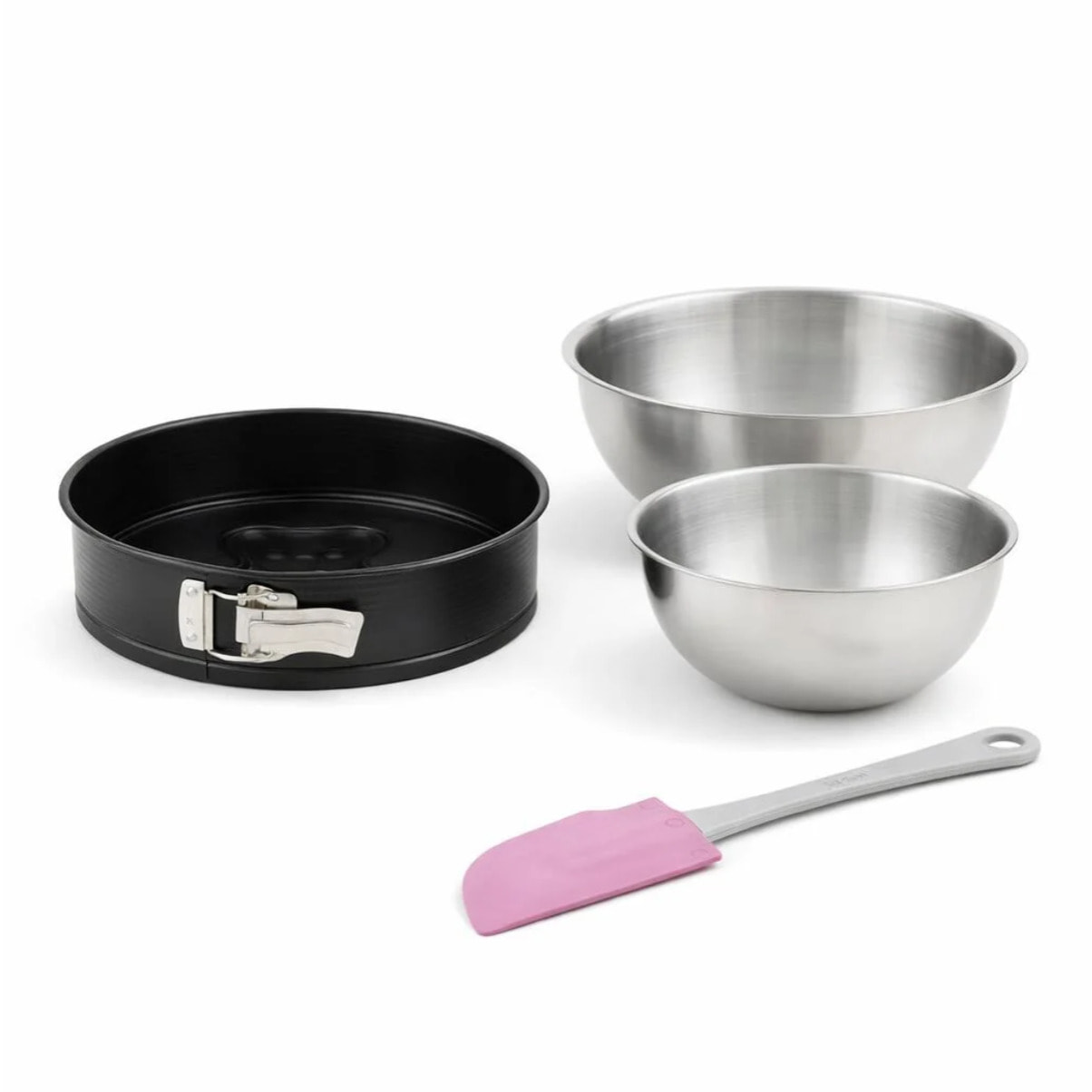 Set pâtisserie avec moule à manqué 26 cm à charnière motif ourson, 2 bols à mixer et spatule Zenker