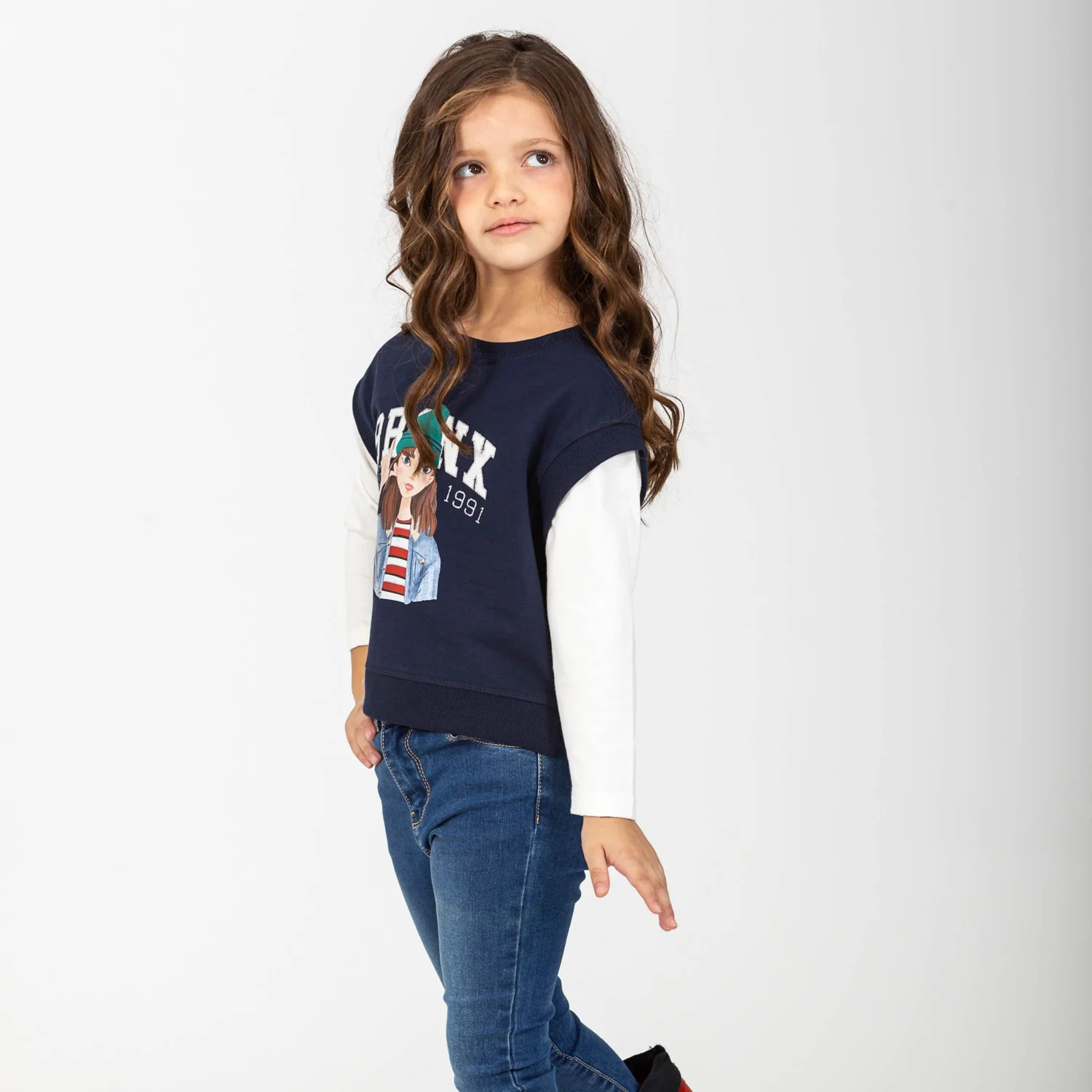 T-shirt Bambina Colore Navy