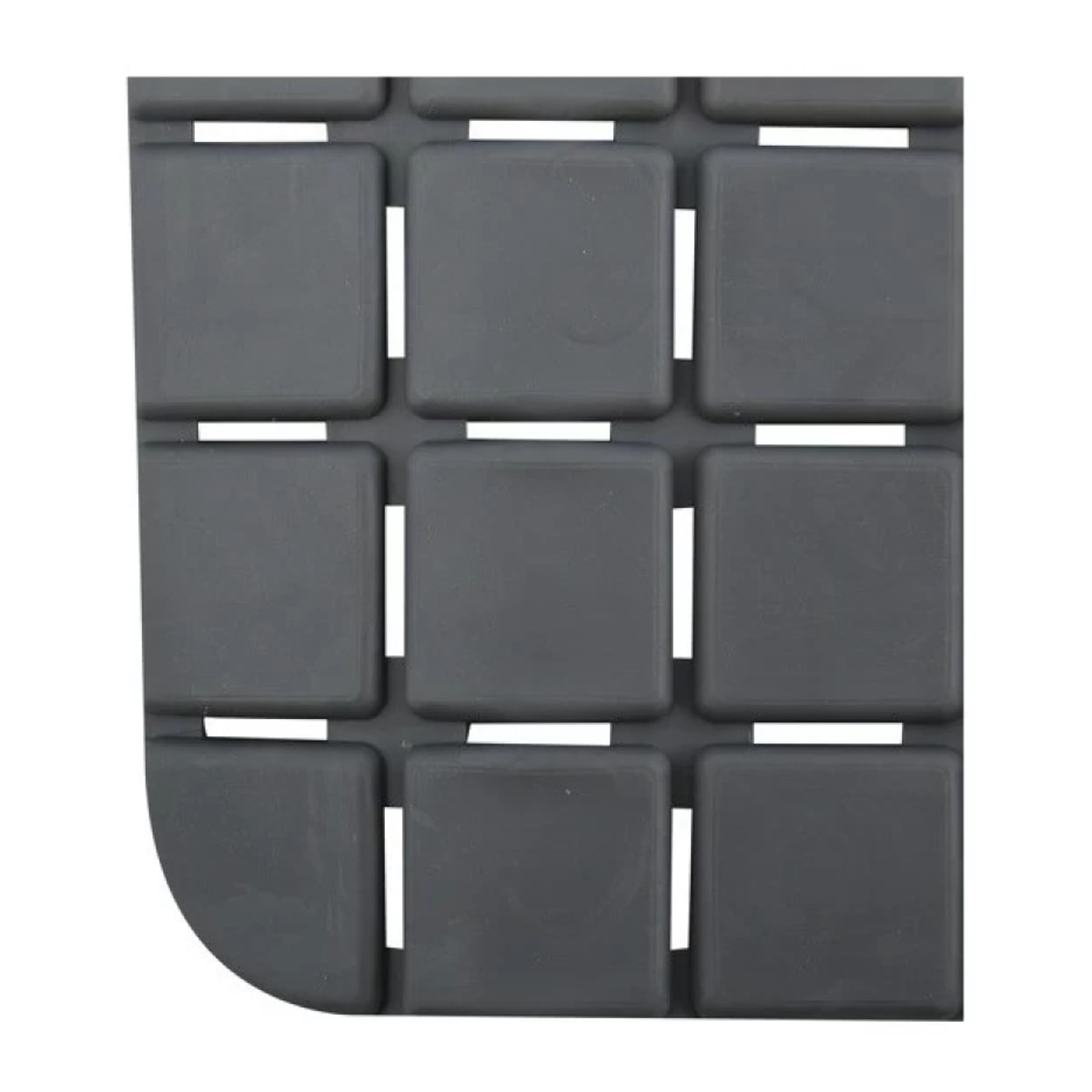 Tapis Fond de douche antidérapant Caoutchouc QUADRO 54x54cm Gris MSV