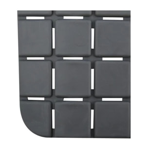 Tapis Fond de douche antidérapant Caoutchouc QUADRO 54x54cm Gris MSV