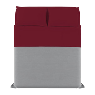 COMPLETO LETTO MAX COLOR MADE IN ITALY COTONE- BORDEAUX MATRIMONIALE