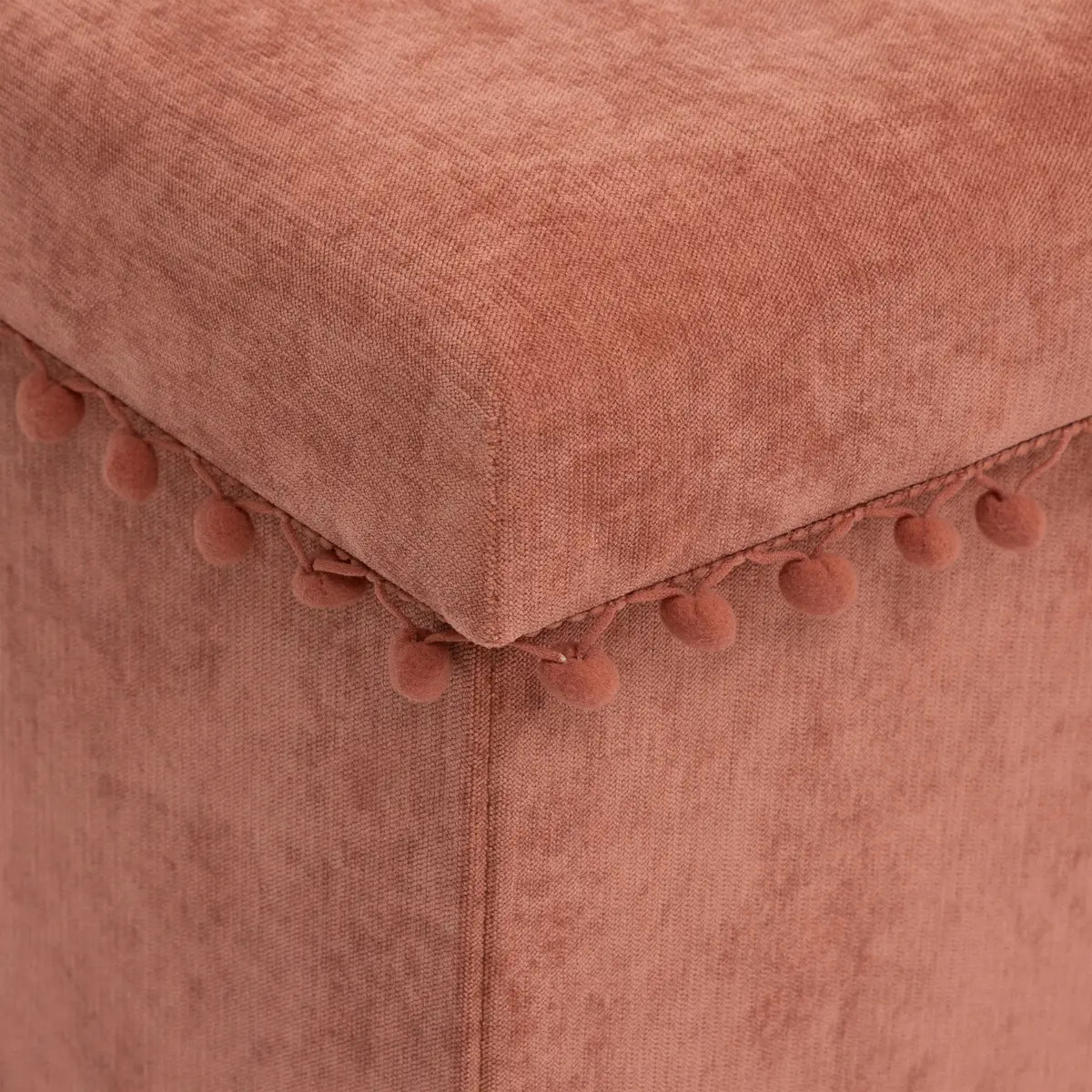 Pouf pliant "Mémo" 40x38cm rose terracotta