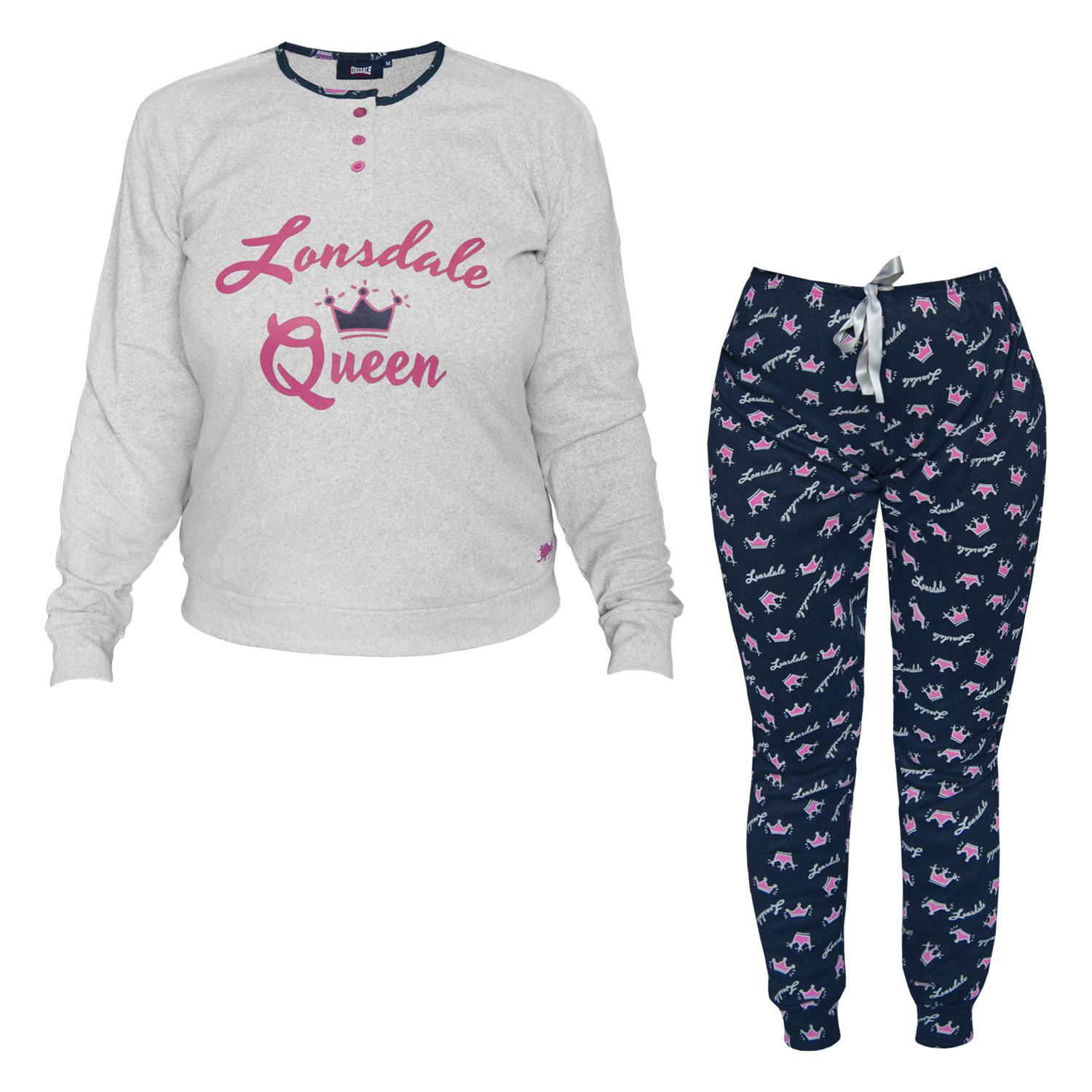 Pigiama Sleepwear Donna LONSDALE Caldo Cotone Interlock