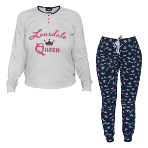 Pigiama Sleepwear Donna LONSDALE Caldo Cotone Interlock