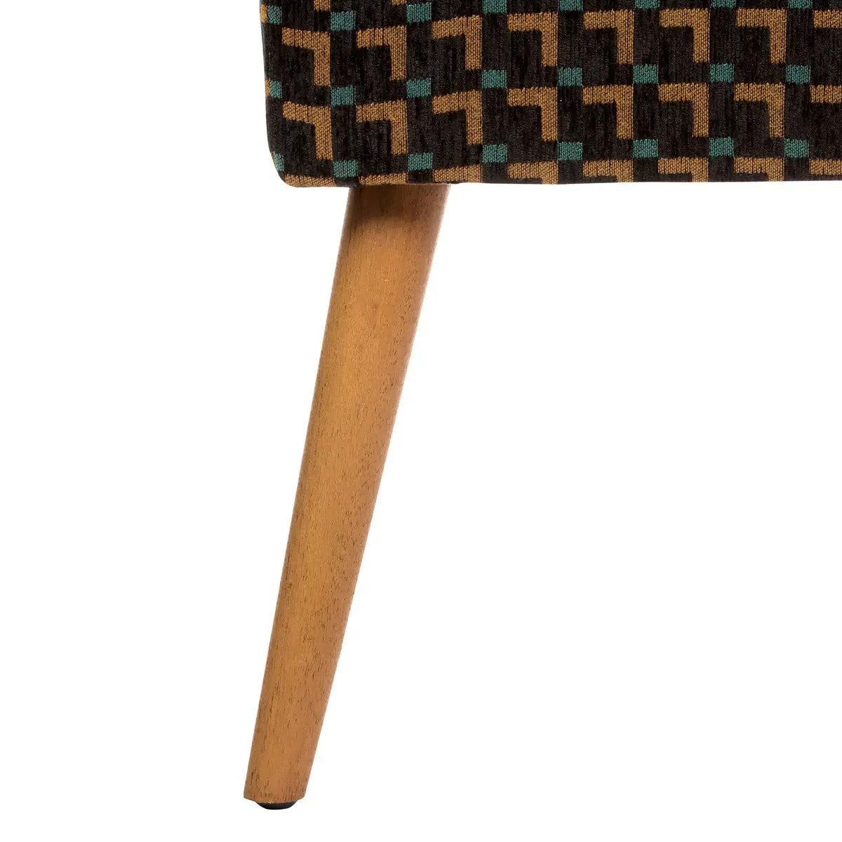 Tabouret Chiara noir tissu chenille