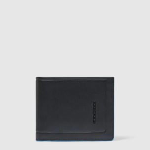 Piquadro Portefeuille homme avec porte-monnaie, porte-cartes de crédit, volet amovible et protection RFID