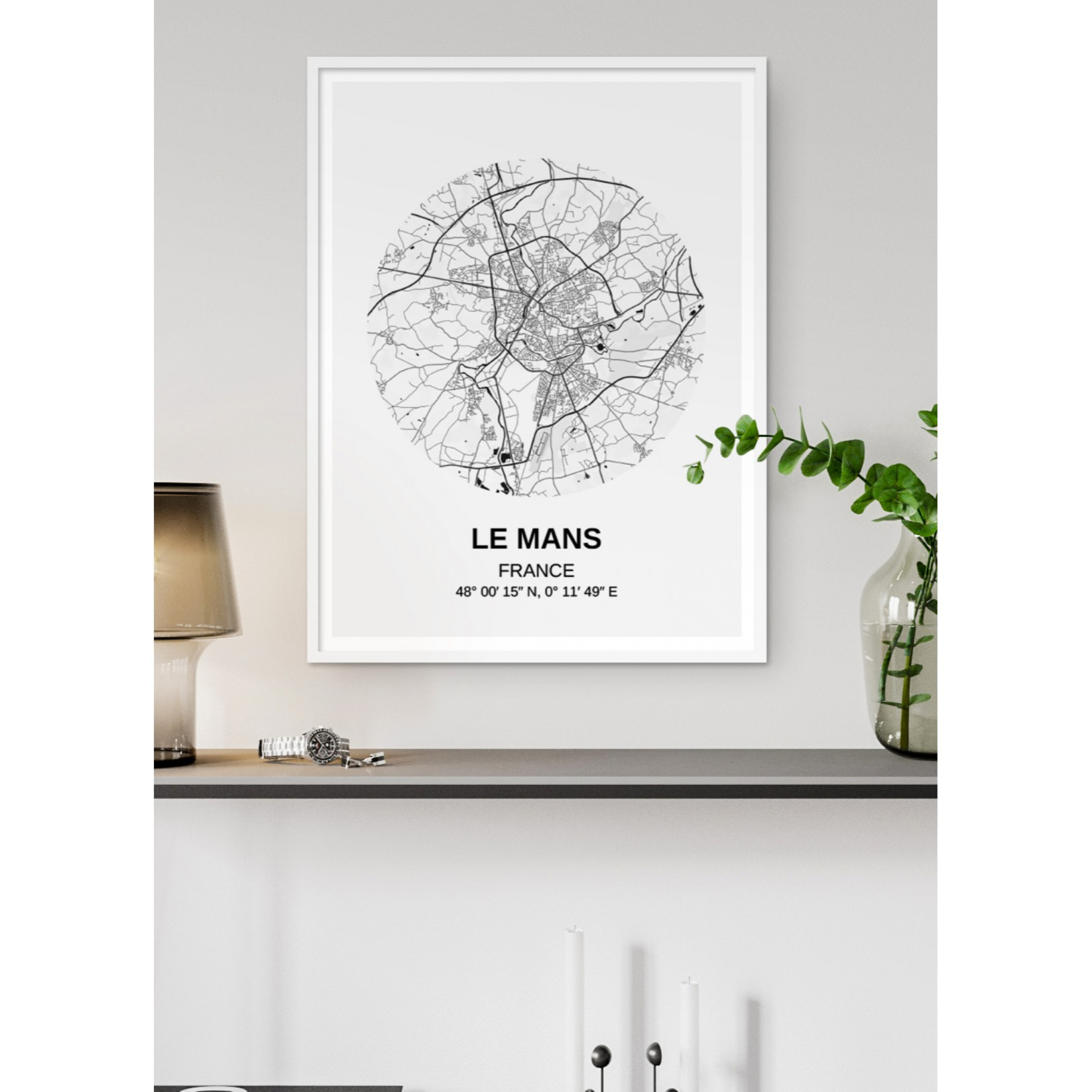 Affiche Carte Le Mans