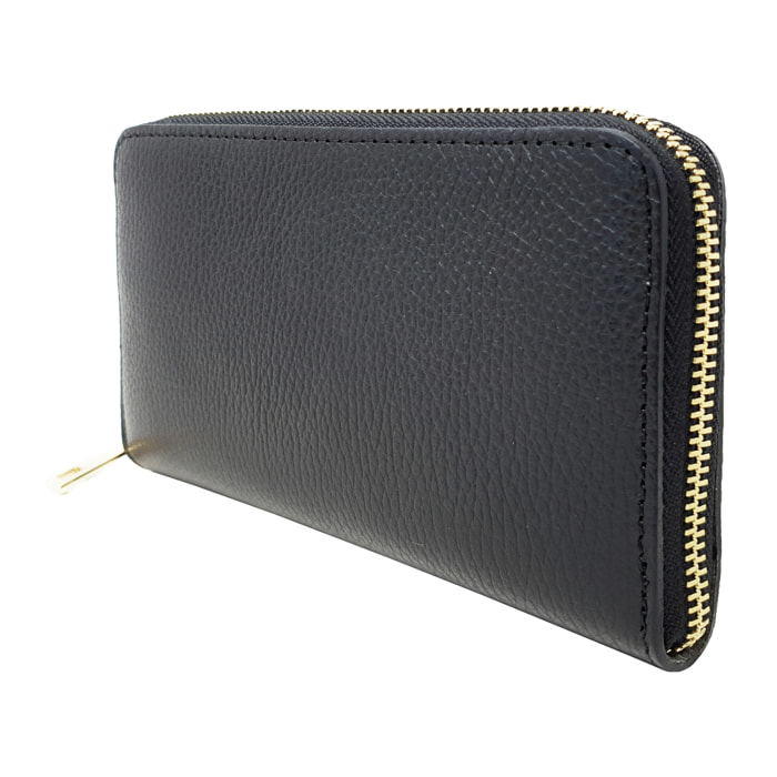 Chicca Borse Portafogli Lungo Donna in Pelle Nero