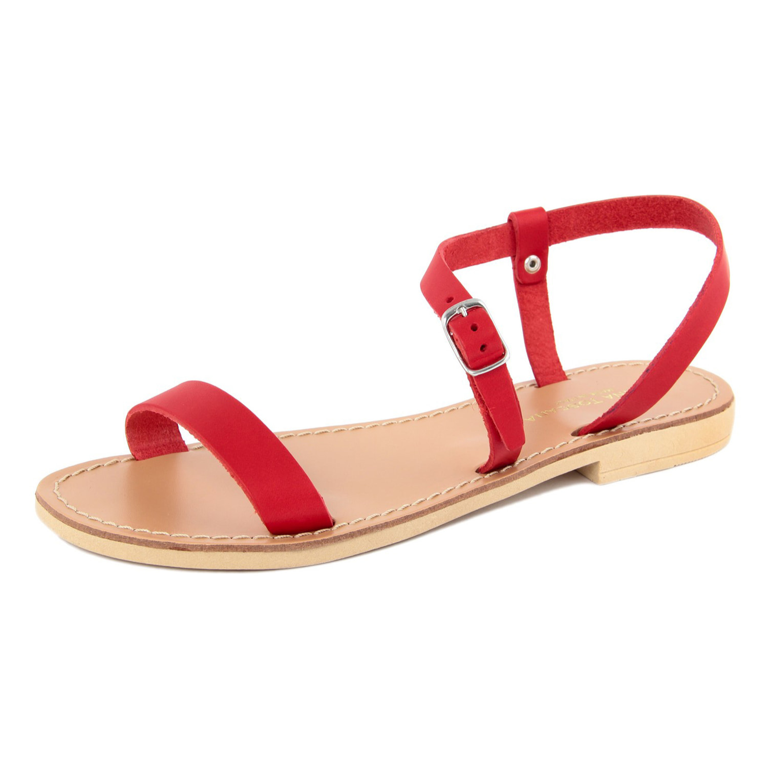 Sandalo flat Donna Toscana  Rosso