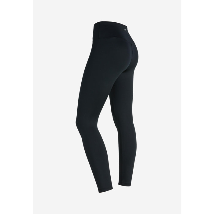 Leggings donna fitness 7/8 vita alta in tessuto tecnico