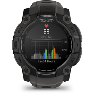 Montre sport GARMIN Instinct3 Amoled 50mm Noir Bracelet gris