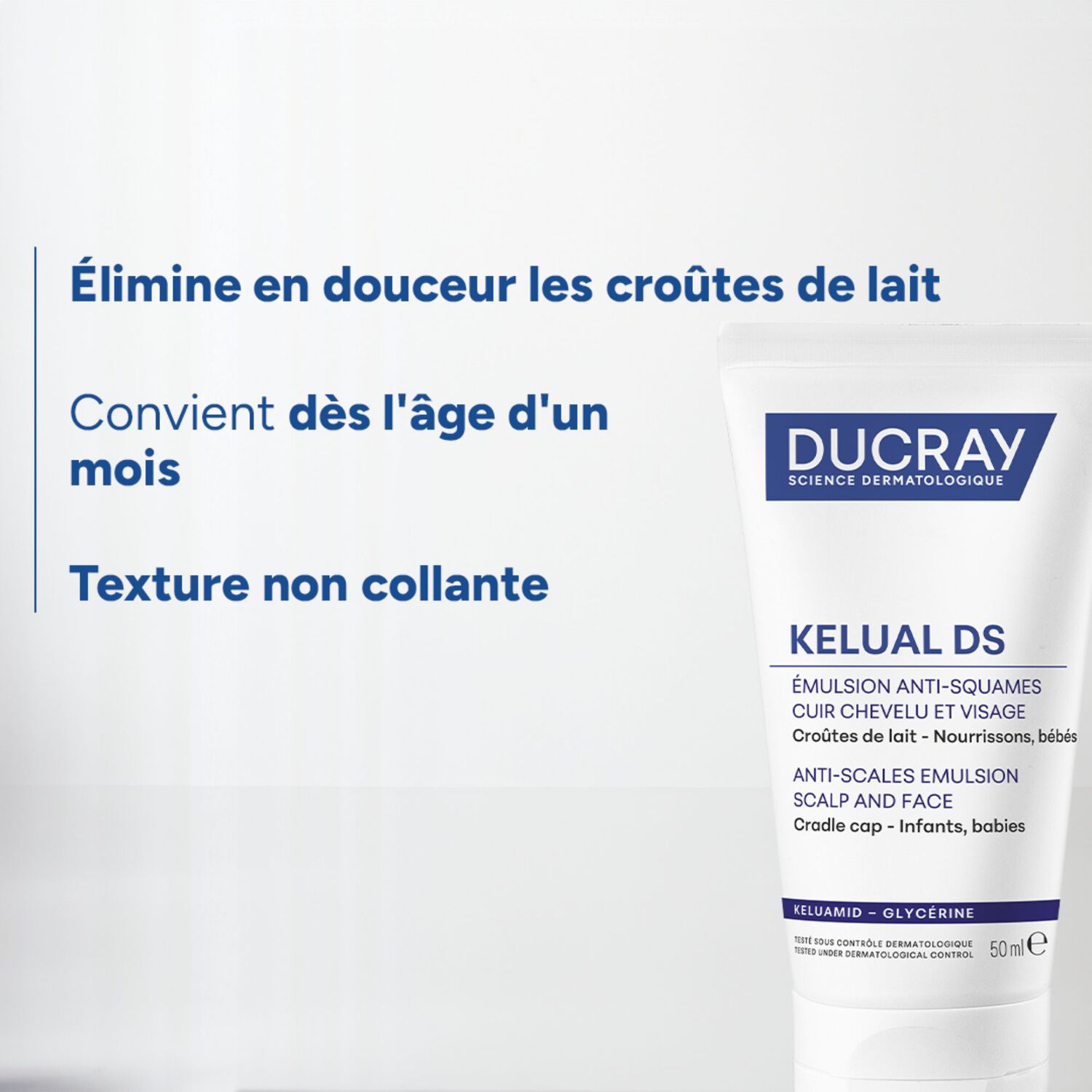 Kelual Ds - Émulsion Anti-Squames Cuir Chevelu et Visage 50 ml
