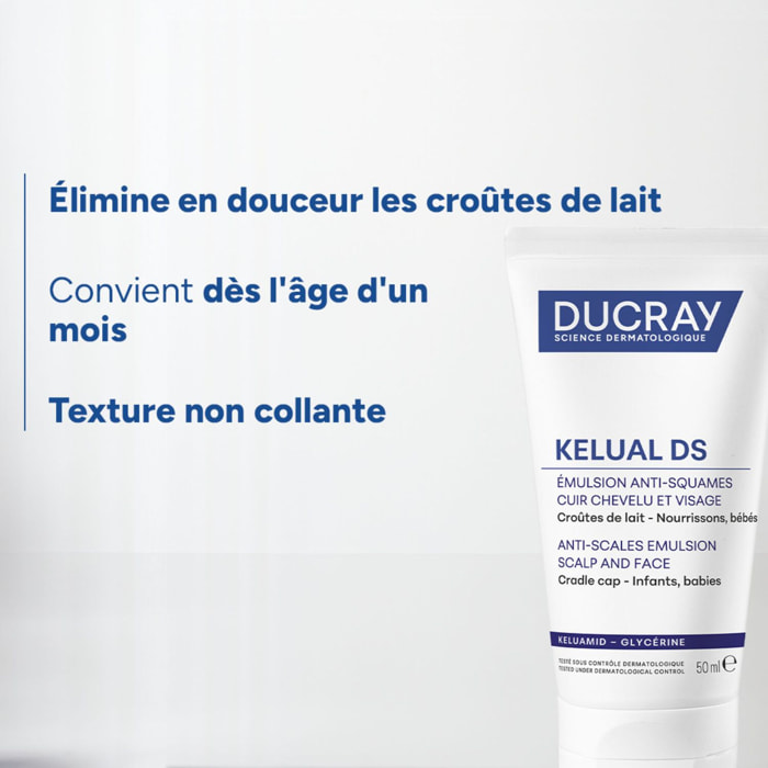 Kelual Ds - Émulsion Anti-Squames Cuir Chevelu et Visage 50 ml
