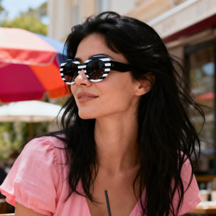 Gafas OCEAN modelo Palombaggia en color Montura rosa floral con lentes amarillas