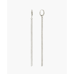 Pendientes largos de plata elegantes