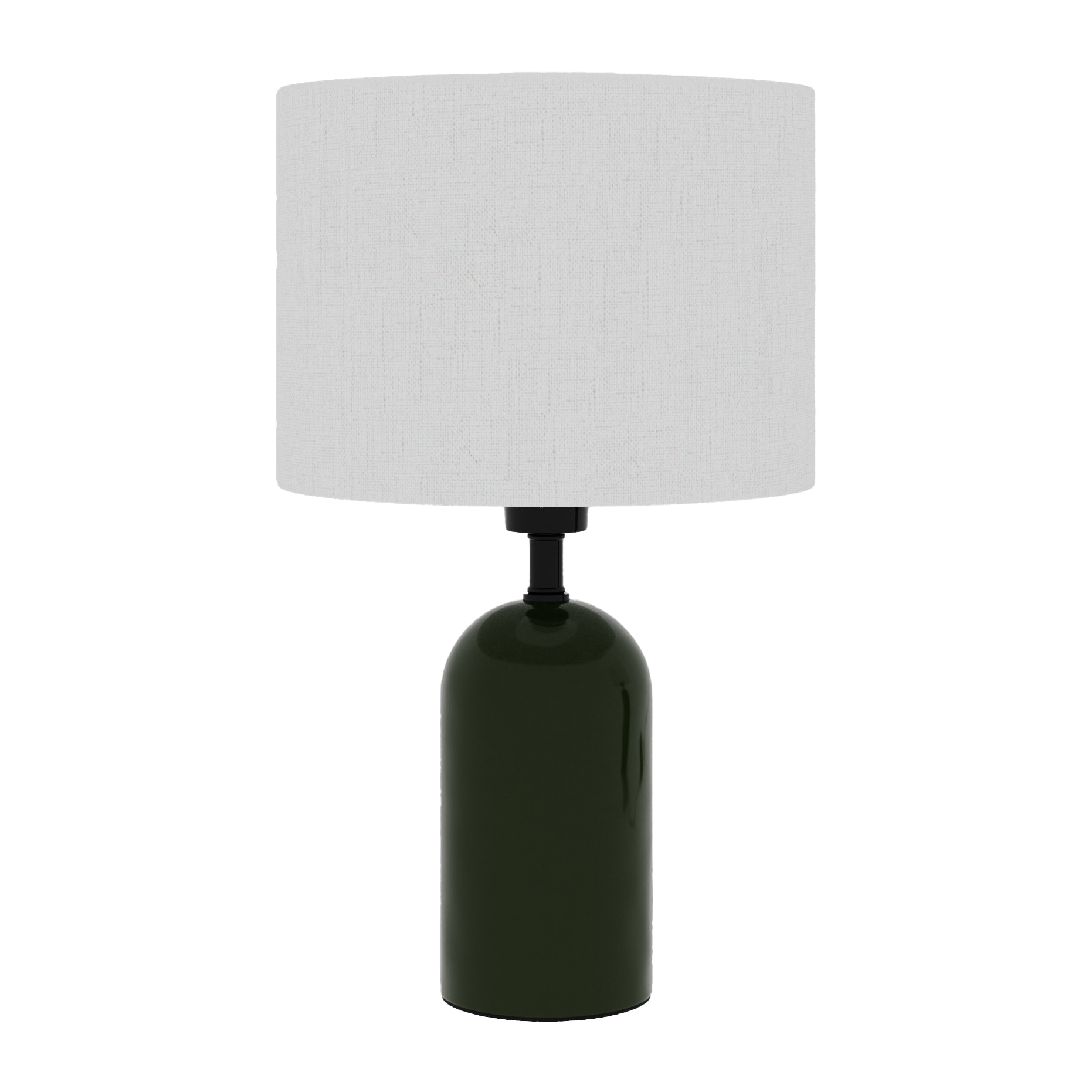 Becker - Lampe à poser en céramique verte avec abat-jour en lin naturel