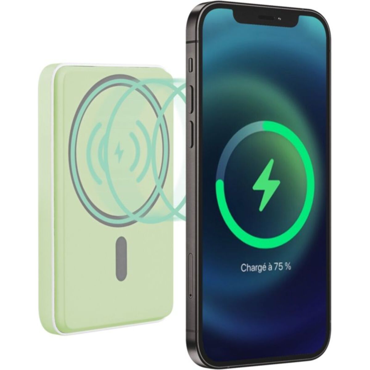 Batterie externe TNB 5000 mAh MagSafe vert